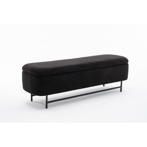 Dexmalle Comfy Black Storage Bench - 1 of 4