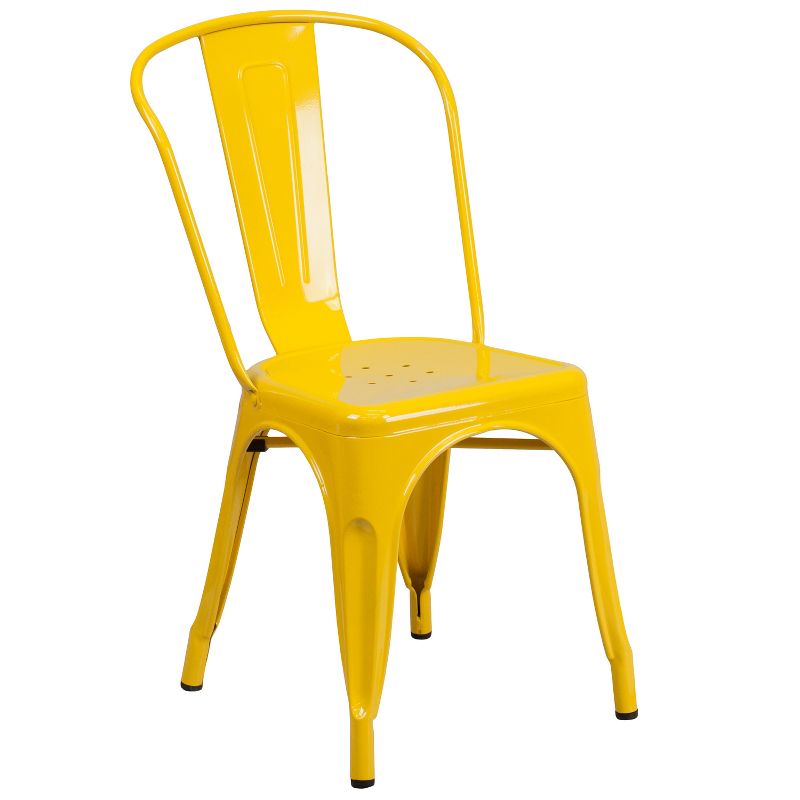 Flash Furniture Commercial Grade Metal Indoor-Outdoor Stackable Chair, 1 of 22