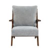 Sapphtopaz 1pc Mid-Century Accent Chair Chenille Upholstery Lounge Chair with Solid Rubberwood Frame, Living Room Furniture Comfy Chair - 2 of 4