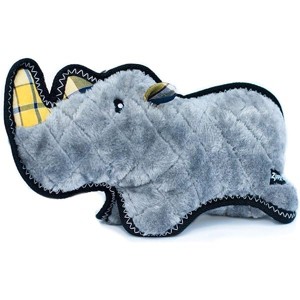 Zippy Paws - Z-Stitch Grunterz Durable Stuffed Squeaky Dog Toy - Ronny the Rhino - 1 of 1