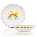 Silver Buffalo Sanrio Hello Kitty Rainbow 9-Inch Ceramic Coupe Dinner Bowl