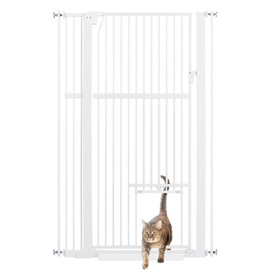 unipaws 56" Tall Dog Gate with Cat Door