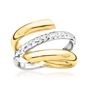 Ross-Simons Italian 14kt 2-Tone Gold Spiral Ring - 1 of 4