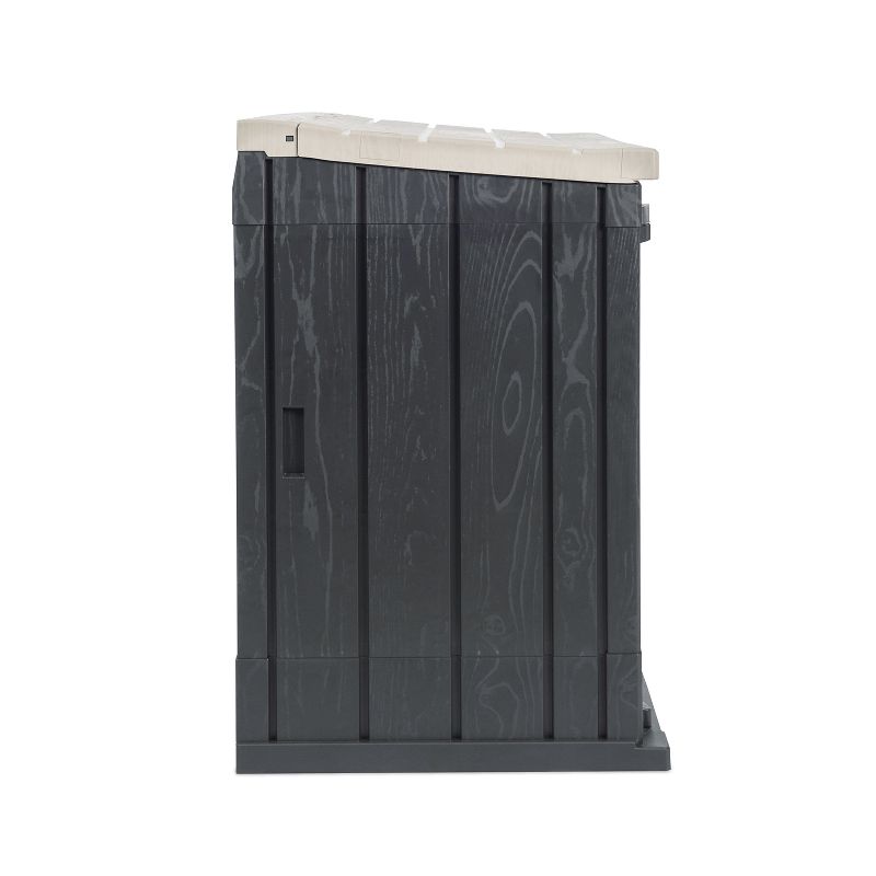 Toomax Stora Way All Weather Outdoor Horizontal Storage Shed Cabinet for Trash Can, Garden Tools, and Yard Equipment, 3 of 8
