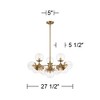 Possini Euro Design Cosas Warm Brass Sputnik Chandelier 27 1/2" Wide Modern Clear Glass Shades 13-Light Fixture for Dining Room - 4 of 4
