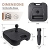 VECELO Square Heavy Duty Patio Umbrella Base Stand, Water/Sand  Filled for Garden or Backyard, Black - 3 of 4
