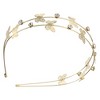 Unique Bargains Women's Elegant Double Layer Butterfly Headband 4.72" ID Gold Tone 1 Pc - 4 of 4