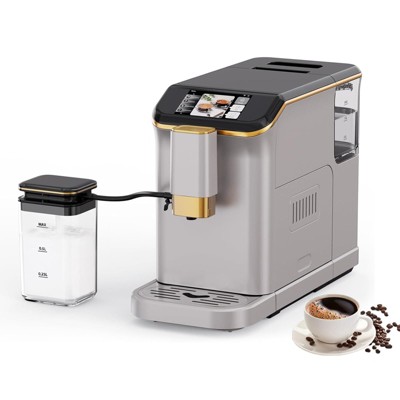 Jojoka Fully Automatic Espresso Machine with Milk Frother and Grinder – 20 Bar, One-Touch Recipes, 1.5L Water Tank