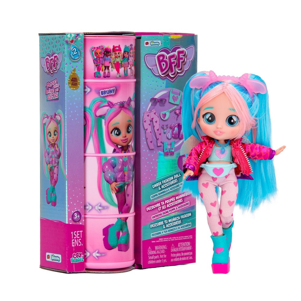 Cry Babies BFF Bruny Fashion Doll with 8+ Surprises