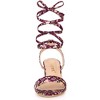 Allegra K Women's Block Heel Lace Up Heel Sandals - 2 of 4