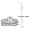 EVERLY JEWELRY | Sterling Silver 1/4 CT TW Diamond Octagon Halo Bridal Ring Set - 4 of 4