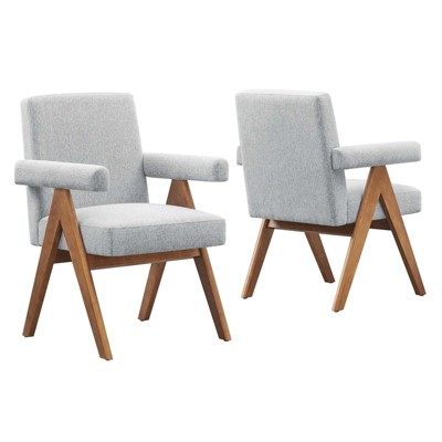 Modway Lyra Fabric Dining Room Chair - Set of 2