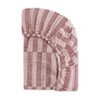 Babyletto Muslin All-Stages Bassinet Sheet, GOTS Certified Organic Cotton - Maroon Stripe - 4 of 4