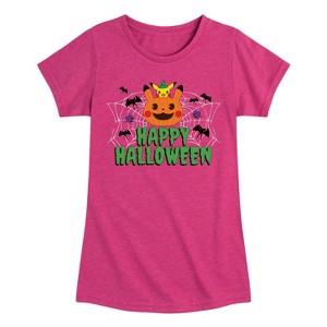 Girls' - Pokémon - Happy Halloween Fitted Short Sleeve Graphic T-Shirt - 1 of 4