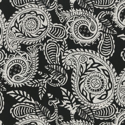 Black and White Paisley Outdoor Lumbar Pillows Set