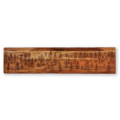 tag Natural Aspen Wood Wall Art for Christmas - 30" x 8.5" - Easy Spot or Wipe Clean - Rustic Home Decor