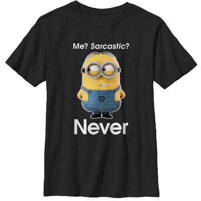 Boy's Despicable Me Minion Never Sarcastic T-Shirt