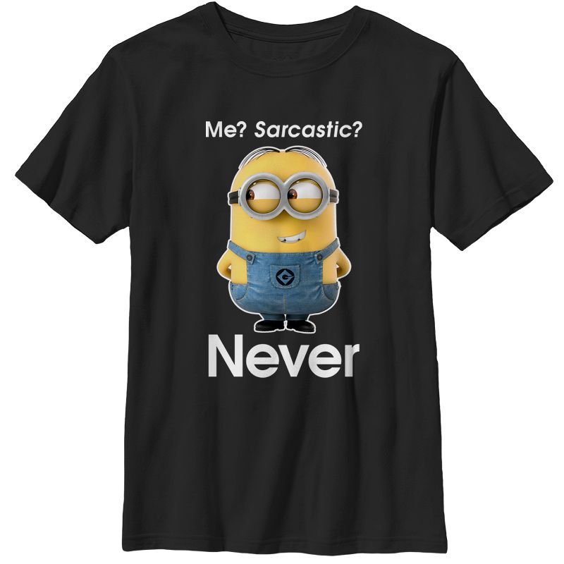 Boy's Despicable Me Minion Never Sarcastic T-Shirt, 1 of 5
