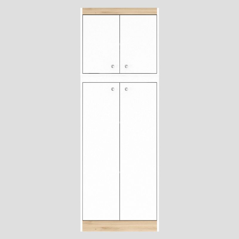 4 Doors Kitchen Storage Cabinet White/Oak - Inval, 1 of 10