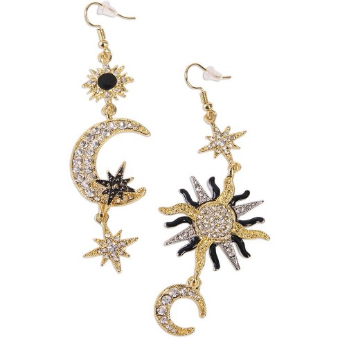 Forum Novelties Moon And Sun Earrings, Standard : Target