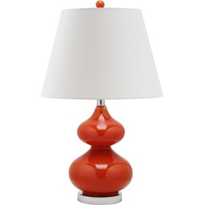Rain Drop Table Lamp - Safavieh , White/Orange