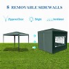 10'x10' Party Tent, Commercial Gazebo Tent With 4 Removable Walls, Windows, Zipper Door, Portable Canopy Tent - 4 of 4
