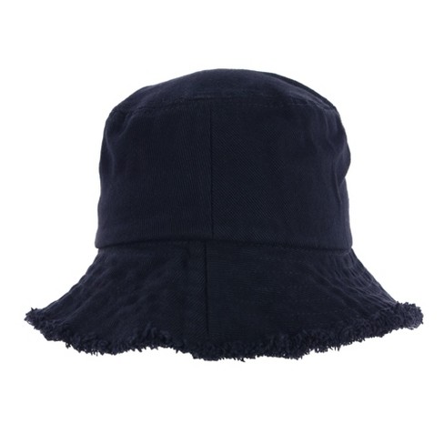 David & Young Women's Distressed Bucket Hat with Frayed Edges - image 1 of 2