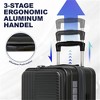 BEAFUP 3-Piece Hard Shell Luggage Set with Front Opening, TSA Approved Lock, Hardshell Suitcase - Black, 20", 24", 28" for Travel - 4 of 4