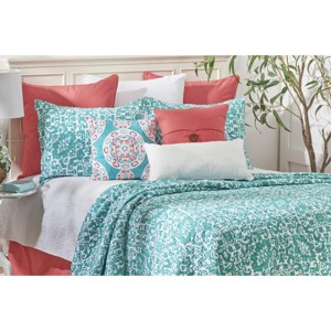 C&F Home Madison Aqua Cotton Cotton Quilt Set - Reversible and Machine Washable - 1 of 4