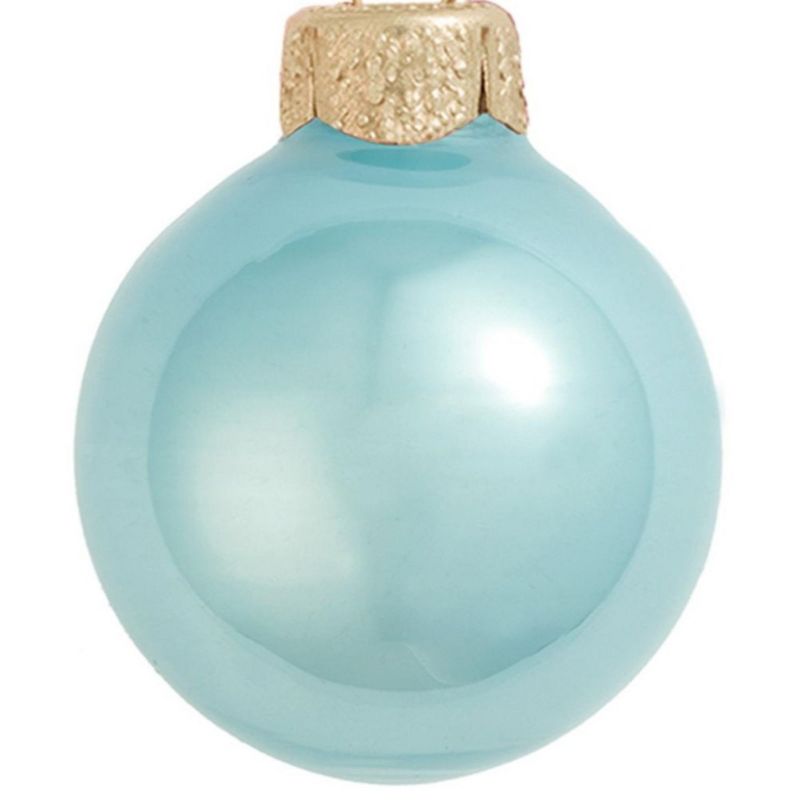 Northlight Pearl Finish Glass Christmas Ball Ornaments 3.25" (80mm) - Powder Blue - 8ct, 2 of 4