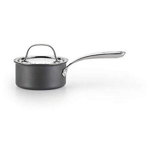 Lagostina Nera Hard Anodized Nonstick 2-Quart Saucepan with Hammered Stainless Steel Lid Gray - 1 of 4