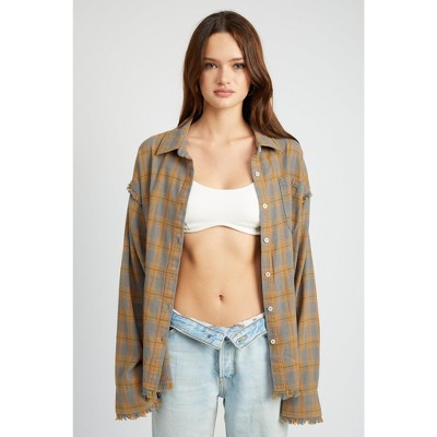EMORY PARK Women's At Hip Button Down Shirts