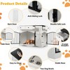 ORRD GO 43.3" Farmhouse Dog Crate with Drawers and Feeder, Wooden Dog Kennel End Table for Medium Large Dogs, White - 4 of 4