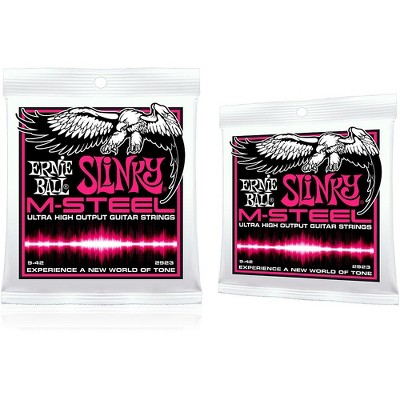 Ernie Ball 2923 M-Steel Super Slinky Electric Guitar Strings 2-Pack