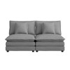 Modular Corduroy Sofa Couch, Upholstered Sofa with Removable Pillows & Deep Seat for Living Room - ModernLuxe - 3 of 4