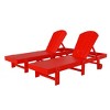 WestinTrends Malibu Adirondack Poly Reclining Chaise Lounge With Wheels (Set of 2pcs) - 3 of 3