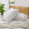 Peace Nest Medium Firm Goose Feather Down Pillow with Gusset, Medium Neck Support for Stomach, Side and Back Sleepers - image 2 of 4