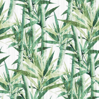 RoomMates Lucky Bamboo Green Peel and Stick Wallpaper