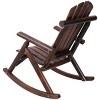 Patio Wooden Rocking Chair,Chaise Rocking Chair,Fir log Rocking Chair,Porch Rocker Chair,Outdoor Rocking Chair -The Pop Home - 2 of 4