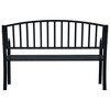 vidaXL Patio Bench Black 47.2 in. Steel - 4 of 4