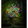 Evergreen 84"H Wind Powered Lighted Wind Spinner, Multicolor Flower - 4 of 4