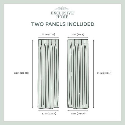 96" Length Taupe Polyester Blackout Pleated Window Curtain Panel
