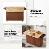 LunaLulinlk Kitchen Island with Drop Leaf Countertop, Rolling Kitchen Island Cart Retro Brown - 4 of 4