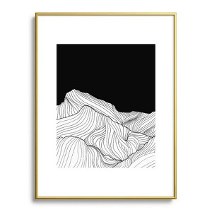 Viviana Gonzalez Lines in the mountains Metal Framed Art Print - Deny Designs - 1 of 4