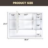 SEVOBAL Bathroom Storage Cabinet Modern Mirror Cabinet with Cosmetic Rack and Hair Dryer Holder for Organized Space, White, 35.43"*27.56"*4.92" - 2 of 4