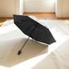 Unique Bargains Portable Umbrella 8-Rib Avocado Pattern Sun Block Impact Cloth Vinyl 39.37"x27.17" 1 Pcs - 2 of 4