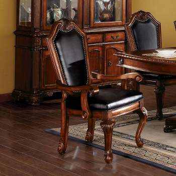 Chateau De Ville 29" Dining Chairs Black and Cherry - Acme Furniture
