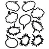 Teacher Created Resources Superhero Black & White Speech/Thought Bubbles Accents 30 Per Pack 3 Packs - image 2 of 2