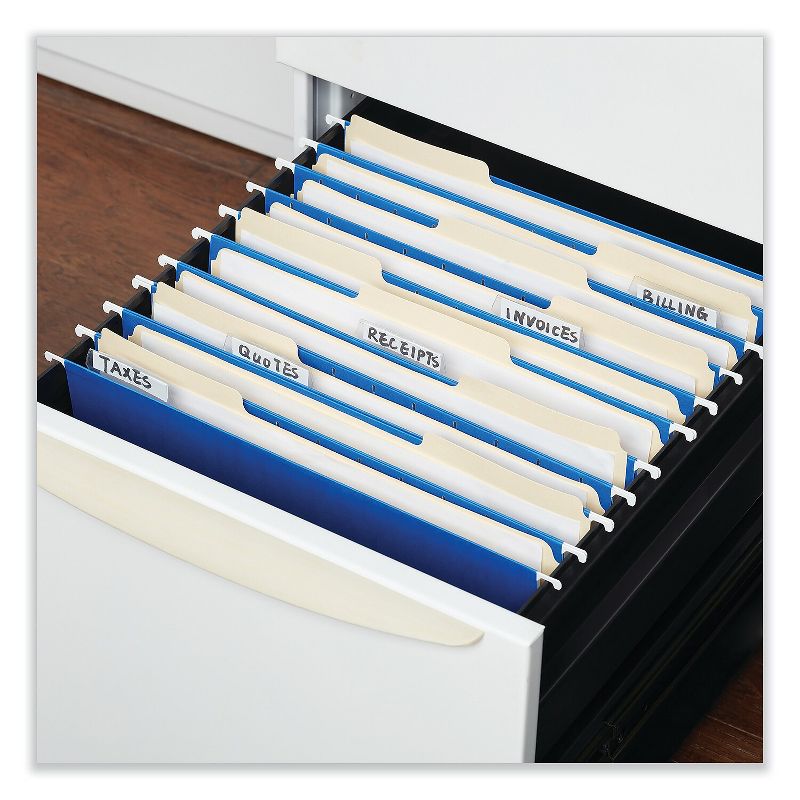 UNIVERSAL Hanging File Folders 1/5 Tab 11 Point Stock Letter Blue 25/Box 14116, 3 of 5