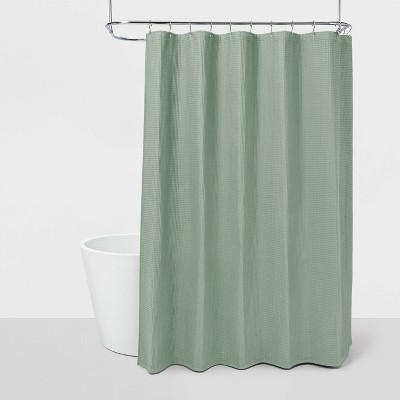 Waffle Shower Curtain Green - Threshold™